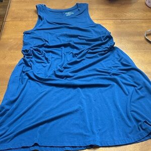 Time and True Women's Blue Dress with Pockets  M (8-10) P2P 17”- 20”, 36” Long